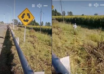 Chacabuco: el gobierno local se hace cargo de mantenimiento en Ruta 7 que corresponde a Nación